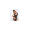 Bodystocking résille imprimé motifs floraux - Le Numéro 13 - Collection Bodystocking 